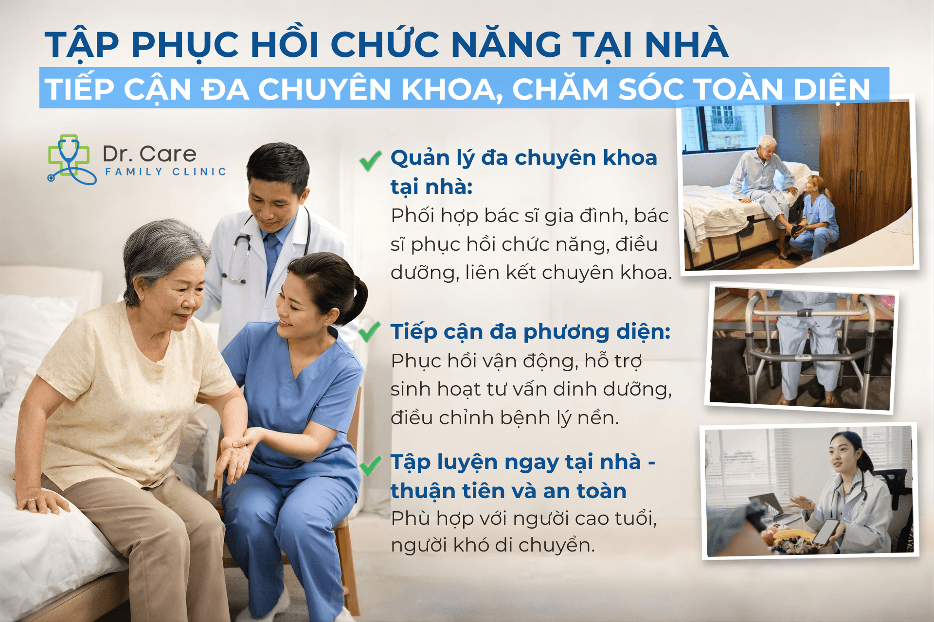 Phục hồi chức năng tại nhà Hội An - Giải pháp chăm sóc toàn diện từ bác sĩ gia đình